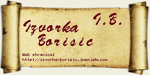 Izvorka Borišić vizit kartica